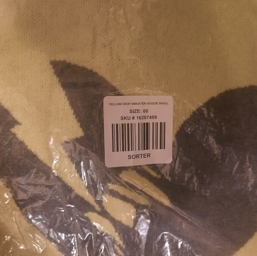Torrid Yellow Crop Luxe Cozy Heart Sweater Hoodie - Picture 7 of 11